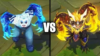 Definitely Not Udyr VS Dragon Oracle Udyr Skins Comparison Rework 2022 (League of Legends)