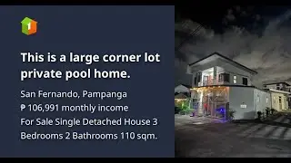 This is a large corner lot private pool home.