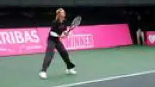 Fed Cup 2008 Israel Russia- Sharapova Practicing 2