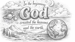 7 Days of God&rsquo;s Creation | Pencil Sketch | Biblical Art #christian #creation #jesuschrist 