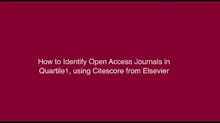 How to identify high ranking  journals in CiteScore