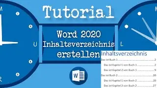 Microsoft Word 2020 Automatisches Inhaltsverzeichnis mit Seitenzahlen erstellen