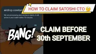 How To Claim SATOSHI CTO TOKEN || Full Proccess Videos For You Guys || Congratulations 🎊