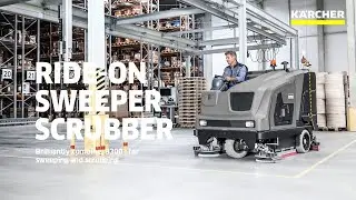Karcher B300 R I - Industrial Sweeper & Scrubber Drier | Effortless Floor Cleaning Large Areas