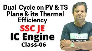 Dual Cycle on PV and TS plane and its thermal Efficiency (Hindi) IC Engine  SSC JE Class -6