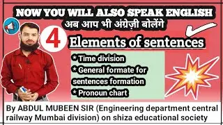 time division, sentence formate, pronoun chart