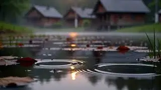 ASMR Rainy Village by the Lake | Relaxation, Sleep Aid, Ambience Soundscape