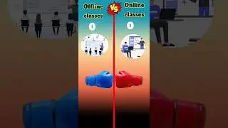 Offline classes vs Online classes ❓#comparison #viral #ternding