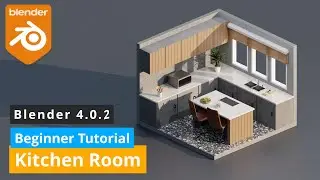 Blender 3D - Create a 3D Isometric Kitchen Room / Beginner Tutorial