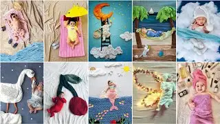 Ceative baby photoshoot ideas at home | monthly baby photoshoot #babyphotoshoot #photoshoot #yt