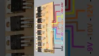 How to make a multi-output voltage regulator power supply 5V.....24V #zaferyildiz #diy #electronics