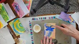 Making my mini Art Journal Books, sealing watercolor with Dorland's Wax, ASMR