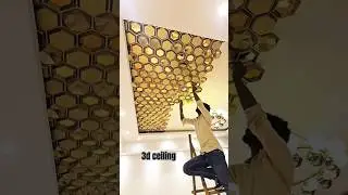 Modern 3D Ceiling Design with Self-Adhesive Tiles | DIY Look! #interiordesign #ceilingtiles