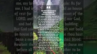 KIng David's final message to Solomon regarding the construction of the temple 1