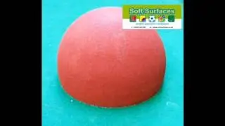 Soft spongy bouncy safety surface rubber spheres