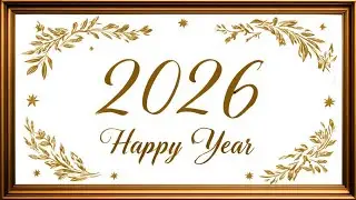 Happy New Year Screensaver Background For your tv | new year 2026 tv frame gold 