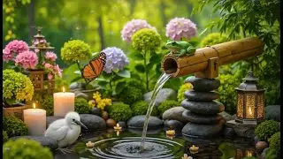 Tranquil Garden Water Sounds 🌿 Healing Music for Sleep, Meditation & Relaxation #livestream