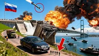1 minute ago! Crimean Bridge collapses due to deadly US missile strike!