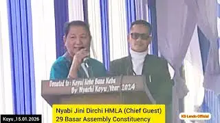 Nyabi Jini Dirchi HMLA 29 Basar A/C ,the first Lady MLA of Arunachal Pradesh from General Qouta.