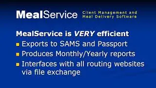 MealService Software Show