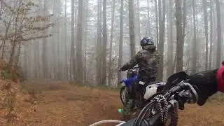 Rainy day KTM and YAMAHA