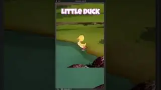 LITTLE DUCK (OUR DUCKLING'S FIRST SPLASH FAIL🐥💦) #funnycartoon #shorts