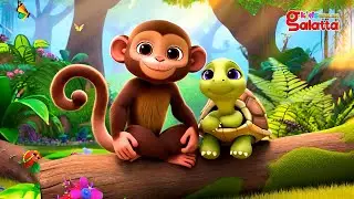 The Monkey and The Tortoise | English Moral Story for Children's | Galatta Kids English | Banana