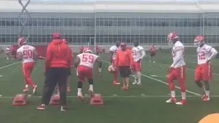 Raw video of Chiefs ILB Justin March going through drills