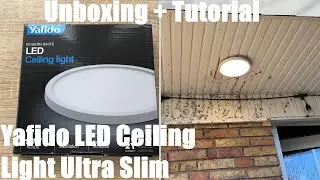 Yafido LED Ceiling Light, Ultra Slim 18 W, 1620 Lm, UFO LED Panel unboxing and instructions