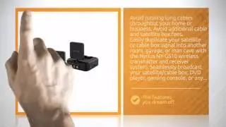 Nyrius 5.8GHz 4 Channel Wireless Audio/Video Sender Transmitter & Receiver with IR Remote Extende...