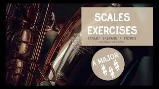 Scales Exercises for Tenor Saxophone - A Major with backing track (Beginnig Plus)
