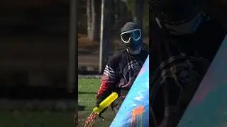 This guy gives a new meaning to dumping paint 🎨🗑️ | Paintball #shorts