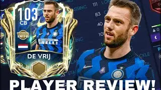 UTOTS DE VRIJ 102 RATED PLAYER REVIEW AND GAMEPLAY! | FIFA MOBILE 21!
