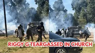 DRAMA AND PANIC AS POLICE OFFICERS TEARGAS THE CHURCH IN OTHAYA WHERE GACHAGUA WAS ATTENDING!
