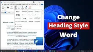 Как изменить стиль заголовка в Microsoft Word