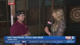 Axe throwing, pizza and beer in Kearny Mesa