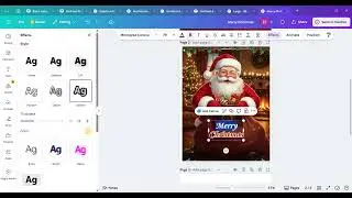 How to drag and drop-santa gift bag template file