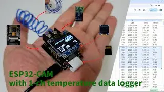 Как сделать 1-канальный регистратор данных температуры с ESP32-CAM и встроенной SD-картой. |Excel