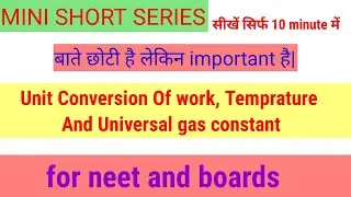 unit conversion of temperature, work and universal gas constant|conversion of units