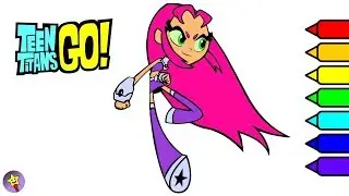 Teen Titans Go! Coloring Book Starfire Coloring Page TTG