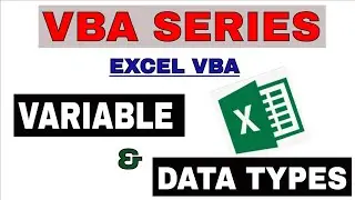 Excel VBA Variable & Data Types (Part - 1) | Excel VBA Variable & Data Types | #vbaexcel