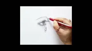 how to draw crying  eyes//realistic  girl crying  drawing//pencil drawing