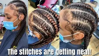 (Regular Speed**) 6 Stitch Braids using Shine & Jam Supreme Hold!