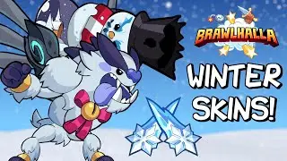 ⛄ ALL Brawlhalla Winter Skins ❄️ (so far) &bull; 1v1 Gameplay Showcase