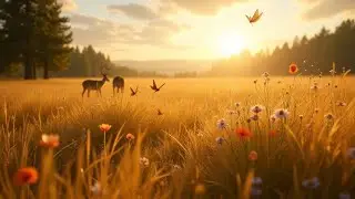 Bird Sound - Twilight Meadow: Golden Drift, Grazing Silence, Petal Crown, Forest Embrace