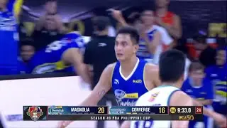Russel Escoto HEATS UP IN FIRST HALF for Magnolia vs. Converge | PBA Season 49 Philippine Cup