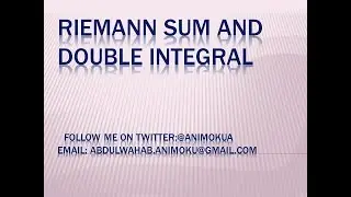 How to calculate the Riemann sum over rectangular region