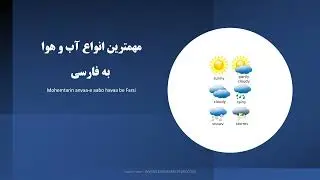 LEARN IMPORTANT WEATHER TYPES IN FARSI/ PERSIAN آب و هوا در فارسی