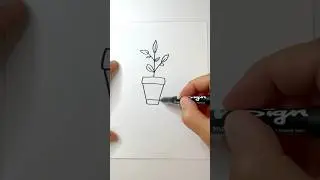 How to draw a plant! #drawing #plant
