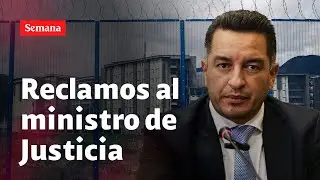 Así fue el incómodo momento del ministro de Justicia en medio de operativos en La Picota
